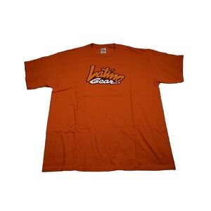 Latino Gear Shirt Mens XL Orange Crew Neck Graphic Pre-Shrunk Cotton Retro